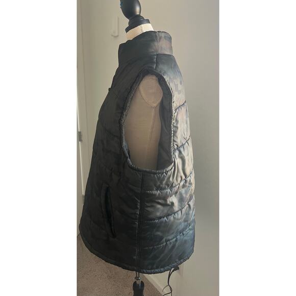 NordicTrack Green Black Camo Quilted Puffer Full Zip Vest Jacket Size XXL - Picture 2 of 12